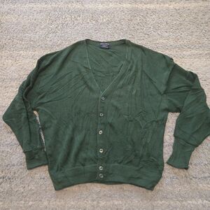 Men’s Vintage 90’s Fred Perry Wool Cardigan Sweater size XL. Made In England